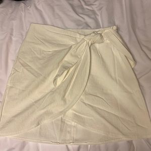 Cream Wrap Skirt